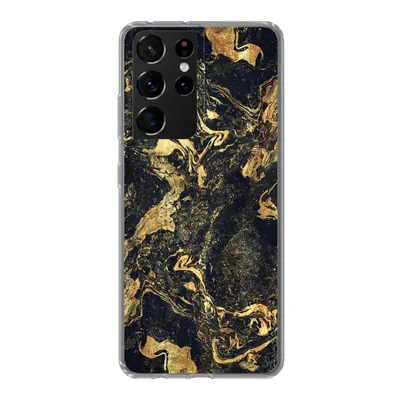 Produktbild von MuchoWow® Handyhülle Schutzhülle Hülle für Samsung Galaxy S21 Ultra Marmor - Luxus - Gold Silikon Softcase Handy Hülle - Mobiltelefon