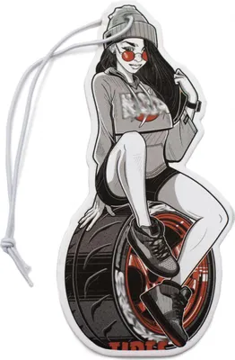 Produktbild von Lufterfrischer Duftbaum für Auto Tuning Zubehör Autoduft Wunderbaum Duft Neuwagen Innenraum 185 Wheel Girl5