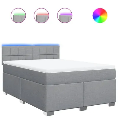 Obrázok produktu pre vidaXL Boxspring posteľ s matracom Svetlo šedá 160x200 cm Látka