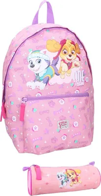 Produktbild von Paw Patrol Mädchen Kinder Rucksack mit Federmäppchen