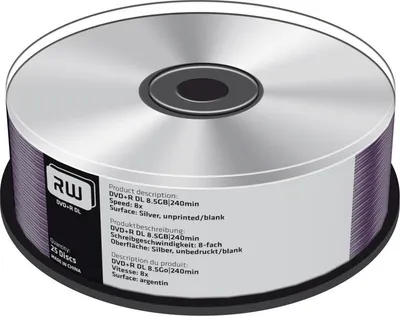Productafbeelding van MediaRange MR476 MediaRange DVD+R 8.5GB 25pcs 8x silber unbedruckt