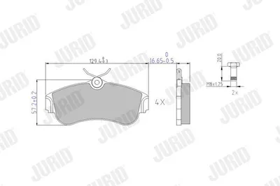 Produktbild von JURID Bremsbeläge Satz Vorne für NISSAN ALMERA II Hatchback (N16) 572310J