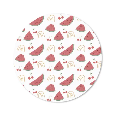 Produktbild von MuchoWow® Mauspad Mousepad Wassermelone - Obst - Rot - Weiß 50x50 cm - Mousepads - Maus Mat - Pad - Mausunterlage - Vinyl