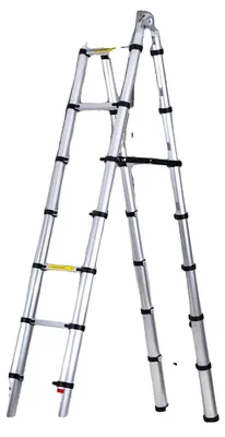 Zdjęcie produktu dla Drabina teleskopowa, konstrukcja w kształcie litery A, nośność 150 kg, 5,0 m