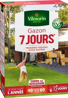 Image de Gazon 7 jours VILMORIN, 1 kg, 40 m²