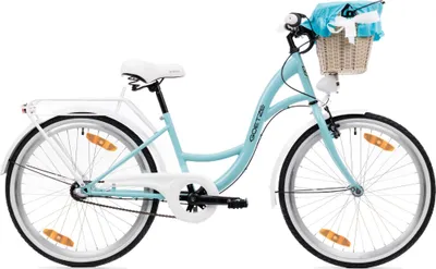 Produktbild von Goetze Style 24 Zoll Kinder Citybike, 14 Zoll Tiefeinsteigerrahmen, 3-Gang Shimano Nexus, Rücktritt, V-Bremse, LED, Rattankorb