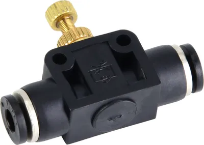 Imagen del producto de Controlador de flujo de aire para tubos de 4/6/8 mm, conector en forma de T, regulador de presión mático (8 mm)