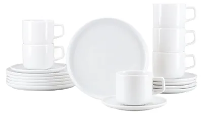 Produktbild von CreaTable, 25075, Session White, Kaffeeservice 18-tlg, Porzellan