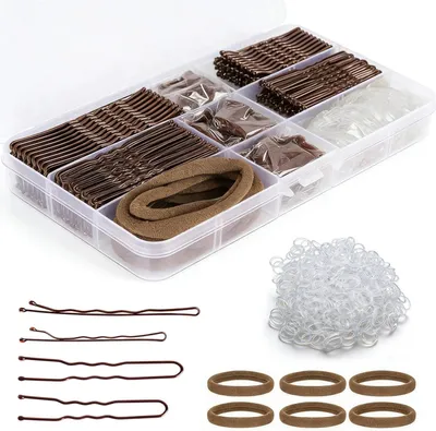 Produktbild von Set mit 406 kleinen Haarnadeln und Bobby Pins als Haaraccessoires