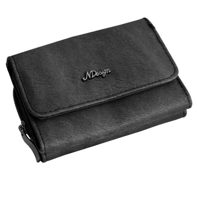 Produktbild von Geldbörse Damen Portemonnaie Portmonee Geldtasche Organizer Vegan Schwarz