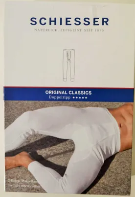 Produktbild von SCHIESSER - Original Classics, lange Herren Unterhose, Weiß, Winterrippe 5