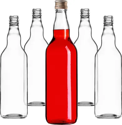 Produktbild von KADAX Glasflasche 700ml mit Goldverschluss 5St.