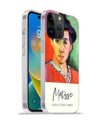 Produktbild von MuchoWow® Handyhülle Schutzhülle Hülle für Apple iPhone 14 Pro Max Matisse - Grüner Streifen (1905) - Alte Meister Silikon Softcase Handy Hülle - Hardcover