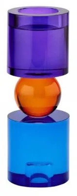 Produktbild von Gift Company Kerzen-/Teelichthalter Sari Blau/Orange/Lila (M)