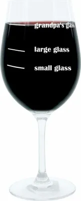 Produktbild von Leonardo Weinglas XL, Grandpas Glass, Geschenk Stimmungsglas mit lustiger Gravur, Mood Wein Glas, 610ml