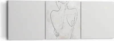 Produktbild von Bild auf Leinwand - Leinwandbild - 3 Teile - Frau Rücken Rücken - 120x40cm - Wand Bild - Wanddeko - Wandbilder - Leinwanddruck - Bilder - Wanddekoration - Leinwand bilder - Wandbild - CA120x40-5090