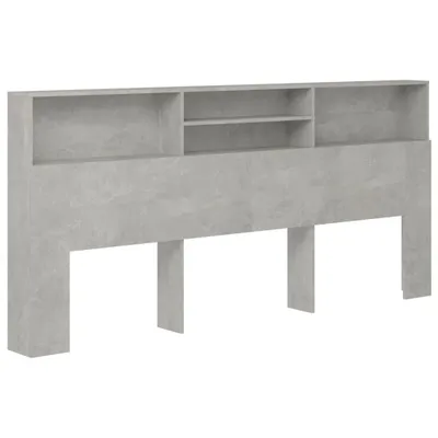 Image de Armoire de tête de lit Gris béton 220x19x103,5 cm
