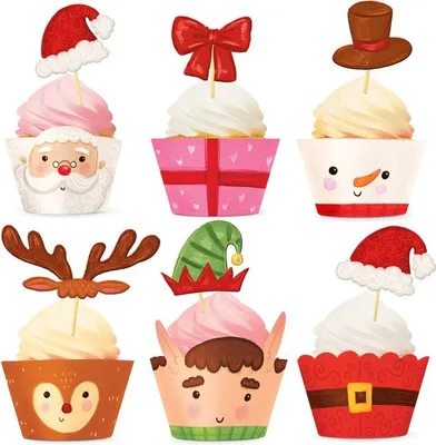 Produktbild von Weihnachts-Muffinaufleger für 12er-Jahre