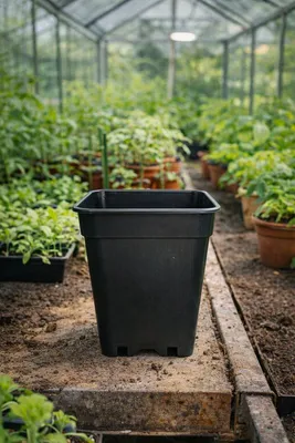 Produktbild von Topf 2 Liter viereckig - 13 x 13 x 17 cm Pflanztopf Blumentopf Pflanzkübel