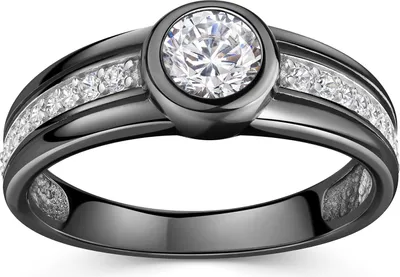 Produktbild von Celesta Silber Ring 925/- Sterling Silber rhodiniert/schwarz Zirkonia 925/- Sterling Silber weiß 058 (18,5) Zirkonia weiß 360271894