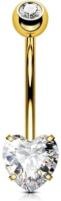 Zdjęcie produktu dla Dailygoody - Piercing do pępka - Stal tytanowa - Kolczyk do pępka z jasnym kamieniem - 16 mm - Bardzo długie kolczyki do pępka - Idealne na każdą okazję - ...