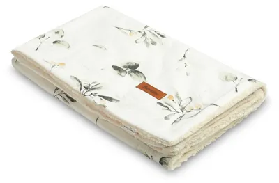 Sensillo Plüsch-Babydecke, Olivgrün, 80 x 100 cm, weiche Decke für Babys