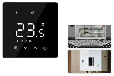 Obrázok produktu pre Inteligentný termostat, ovládanie cez Wi-Fi, ovládanie hlasom, ohrev vody