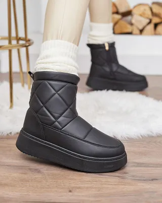Produktbild von Royalfashion Schwarz Damenstiefel a'la Schneestiefel Kacecica, Größe 36