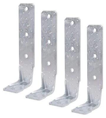 Produktbild von Alberts 4 x KR-Winkelverbinder feuerverzinkt 285x85x65 mm Löcher: 1/4/28