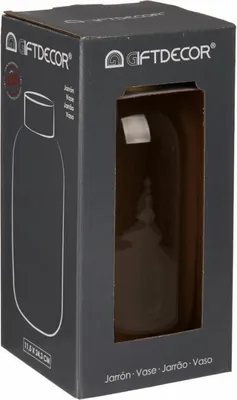 Immagine prodotto di Vaso in vetro trasparente oro 11,5 x 24 x 11,5 cm (6 pezzi)