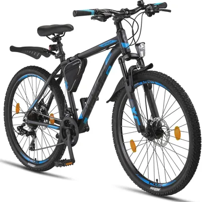 Produktbild von Licorne Bike Effect Premium Mountain Bike Hliníkový rám Shimano, palec:26.00; farba:čierna/modrá (2xDisc-Brake)