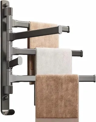 Immagine prodotto di Portasciugamani girevole – Resistente e salvaspazio – Porta asciugamani per il bagno – Adatto per bagni e cucine
