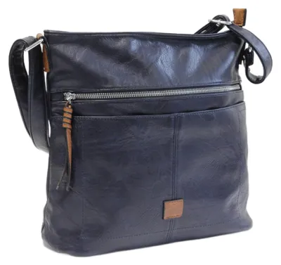 Produktbild von irisaa Damen Umhängetasche – Modische Crossbody Tasche mit vielen Fächern, praktische Schultertasche mit Reißverschluss für Alltag, Büro & Reisen