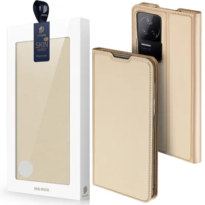 Produktbild von Dux Ducis Haut Pro Holster Fall Flip Abdeckung Xiaomi Poco F4 5G Gold