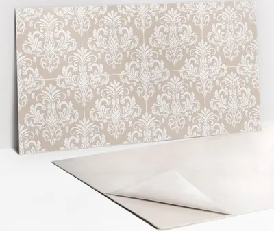 Produktbild von Elegantes Ornament – PVC Wandpaneele – Selbstklebende Wandfliesen – Dekopaneele selbstklebend – Vinyl Wandverkleidung – Wanddeko selbstklebend – 100x50 cm