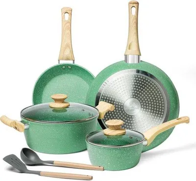 Produktbild von Kochset - Wok mit Deckel - Stahlwok - Backofenwok - Wokpan