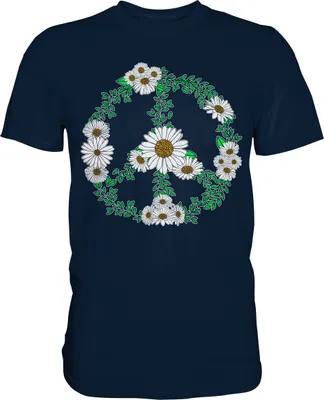 Produktbild von Peace Gänseblümchen Shirt Gärtner Motiv – Navy / S