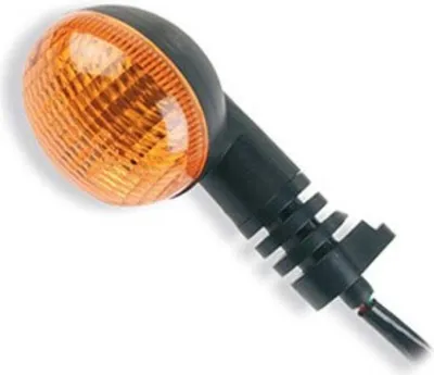 Immagine prodotto di Set Di Indicatori Di Direzione Universali Per Moto, Neri Con Copertura Giallo (2 Pz.)