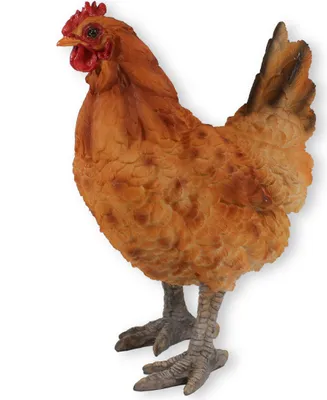 Produktbild von Gartendeko Huhn Figur Braun 35cm stehend Deko Hühner Deko Hennen