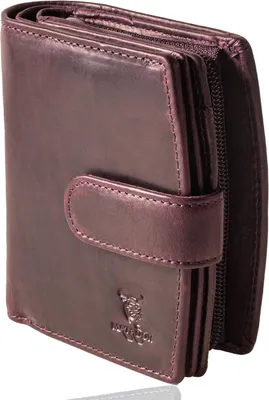 Produktbild von Damen Geldbörse Mittelgroß aus Echtleder mit RFID Schutz, Elegantes Portemonnaie mit vielen Kartenfächern, Münzfach, Geschenkbox, ideal für Frauen