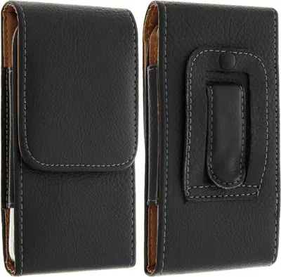 Immagine prodotto di Custodia da cintura verticale universale in ecopelle per smartphone 142x73x9 mm - Nero