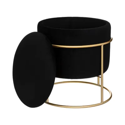 Produktbild von Eazy Living Pouf Ø 42 cm Damond Schwarz