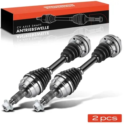 Immagine prodotto di 2 alberi di trasmissione per l'asse anteriore, lato sinistro e destro - VW Touareg 7P 2010-2018, Audi Q7 4L, Porsche Cayenne 92A - Trasmissione automatica - Lunghezza 525 mm - Giunto con diametro 112 mm, 30 denti
