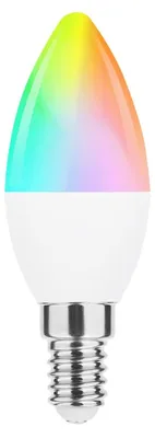 Productafbeelding van Modee LED Kaarslamp C35 E14 Mat - 4.9W 470lm RGB - Dimbaar - Appbediening Afstandsbediening - Vervangt 40W