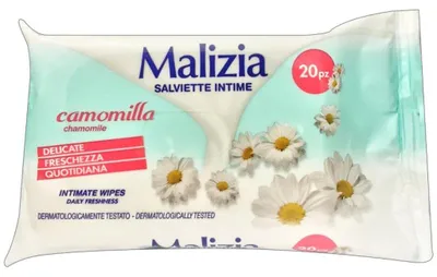 Image de Lingettes humides Salviette Intime Delicate, 20 pièces - Malizia