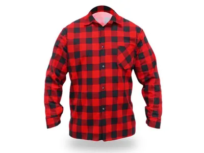 Produktbild von DEDRA Koszula flanelowa czerwona, rozmiar M, 100% bawełna - BH51F1-M