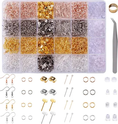 Produktbild von 3600-teiliges Ohrring-Set, DIY-Schmuckzubehör, ideal für Anfänger/Piercing-Begeisterte.