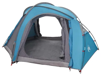 Image de Tente de randonnée vidaXL, imperméable, pour 3 personnes, couleur bleue