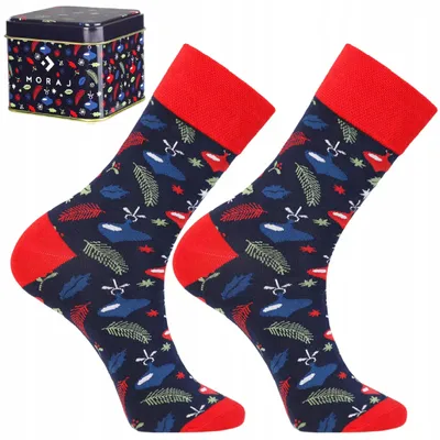 Produktbild von Moraj Herren Weihnachtssocken mit Geschenkbox Größe 38-43
