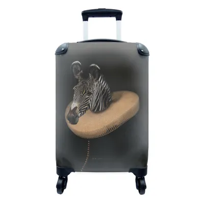 Produktbild von MuchoWow® Koffer Handgepäck Trolley Rollkoffer Kleine Reisekoffer mit 4 Rollen - Alte Meister - Barock - Zebra - Cabin Size < 55x40x23 cm & 55x40x20 cm - Fotokoffer - Kabinenkoffer - Boardgepäck - Reise-Box - Reisekoffer - Reisegepäck - Koffer mit Bild - Trolley für Kinder